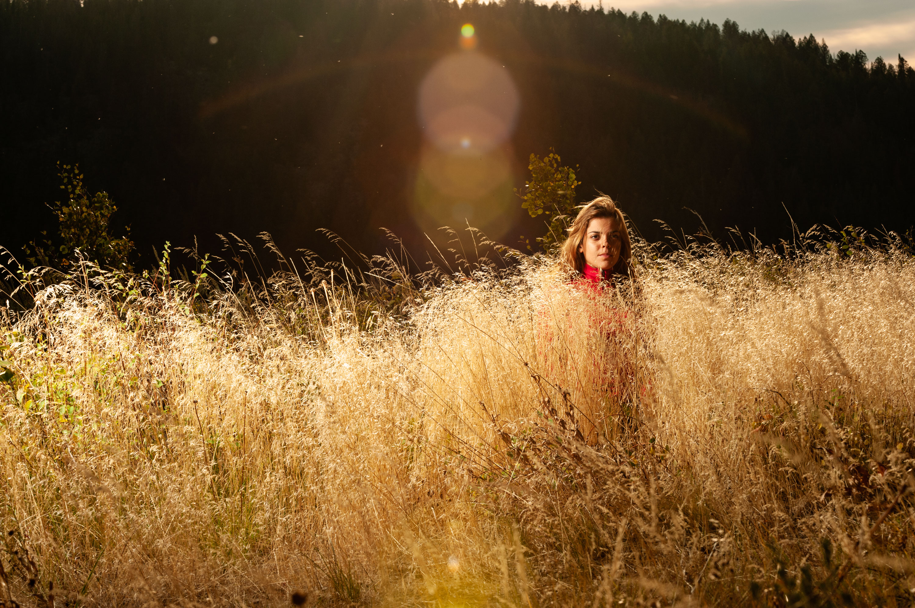 Woman in Tall Grass Aaron C. Packard Photography Portrait