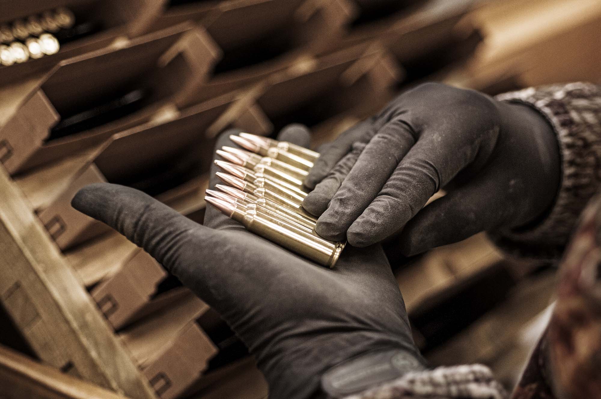 Ammo Gloved Hands Aaron C. Packard Photography Advertising
