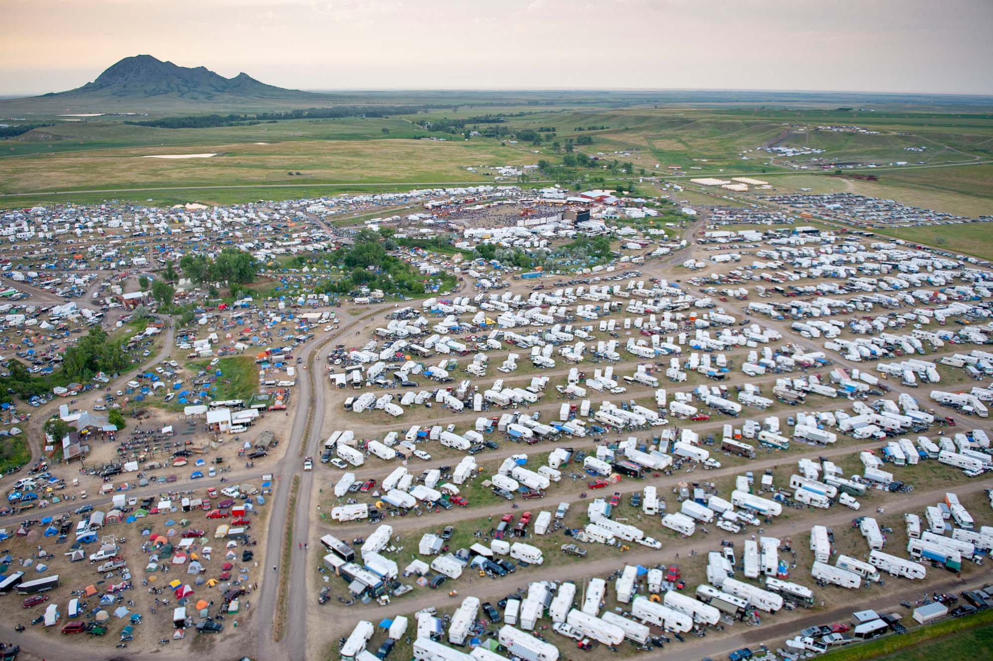 Aerial Chip Campsite Aaron C. Packard Photography Sturgis