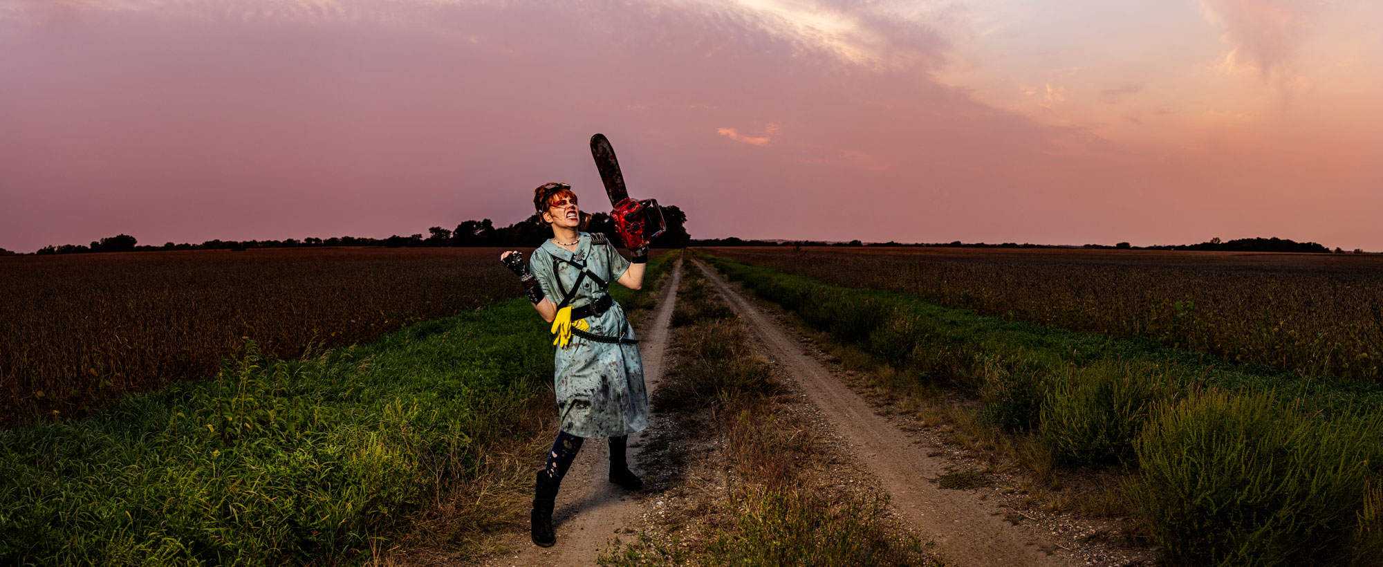Judith with Chainsaw Aaron C. Packard Photography Thunderdomesticity