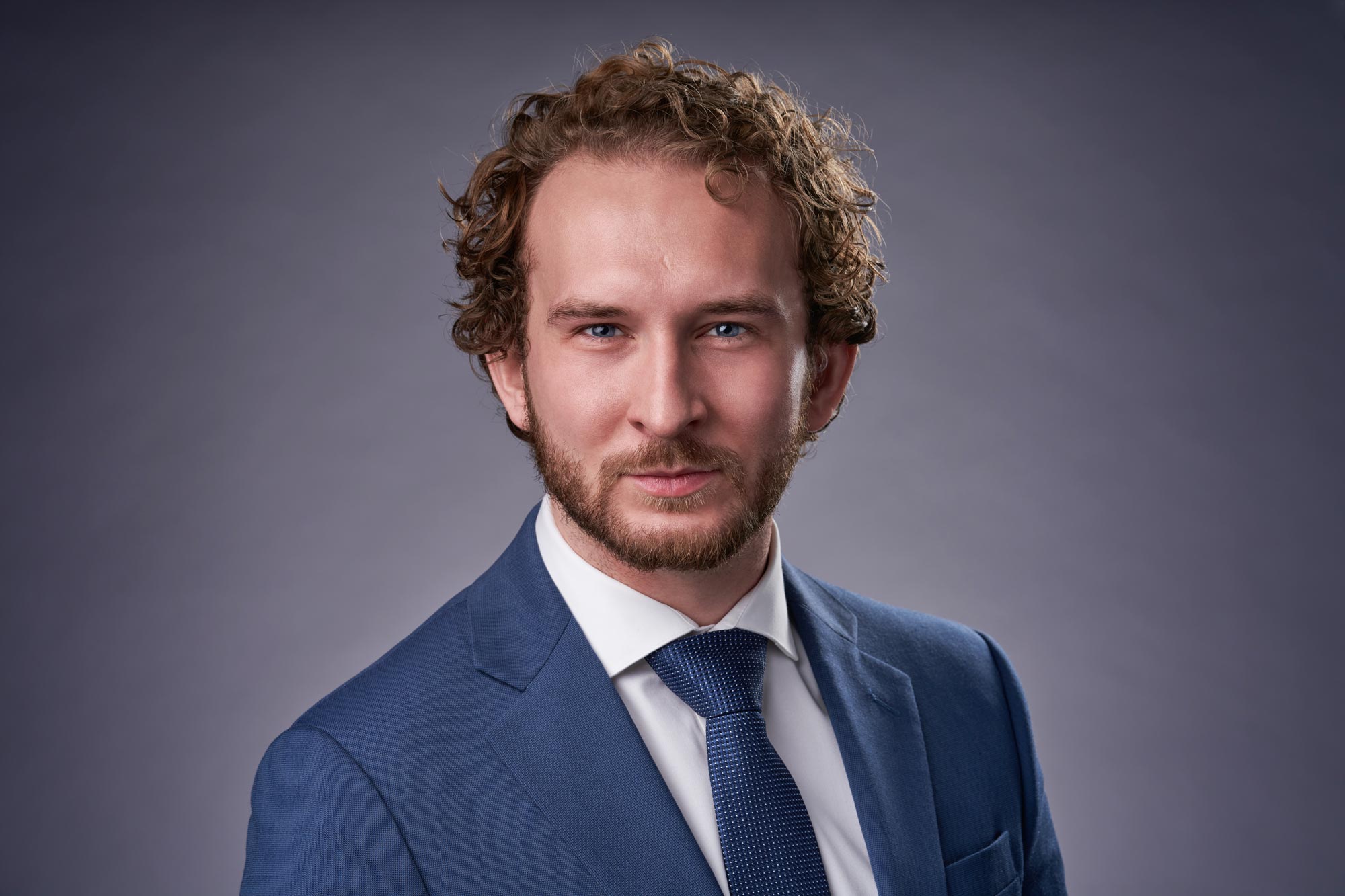 Blue Suit Headshot Aaron C. Packard Photography Corporate